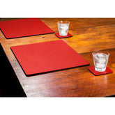 Red Leather Conference Table Pad, 17 x 14